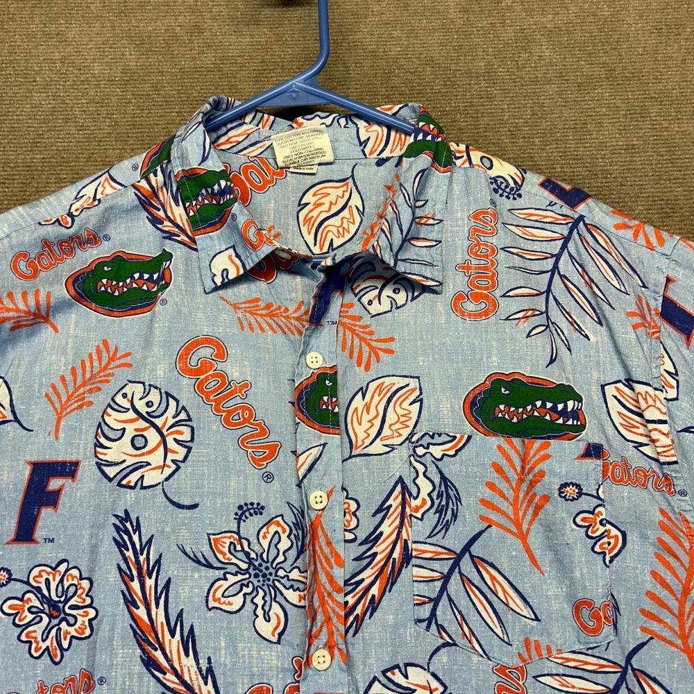 Florida Gators Wes & Willy Hawaiian Shirt Men's XL Short Sleeve Button Up AOP
